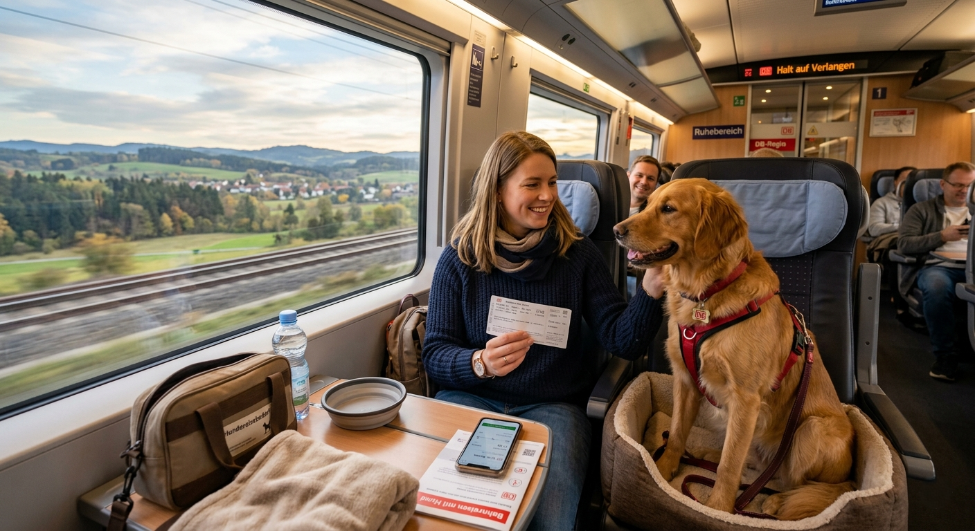 Bahnfahrten mit Hund: Regeln & Kosten